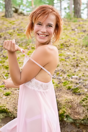 Shannan Teases In Sheer Panties Outdoors With Legs Spread On Lush Grass