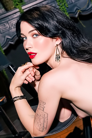 Evelyn Claire In Heels And Stockings, Glistening With Desire
